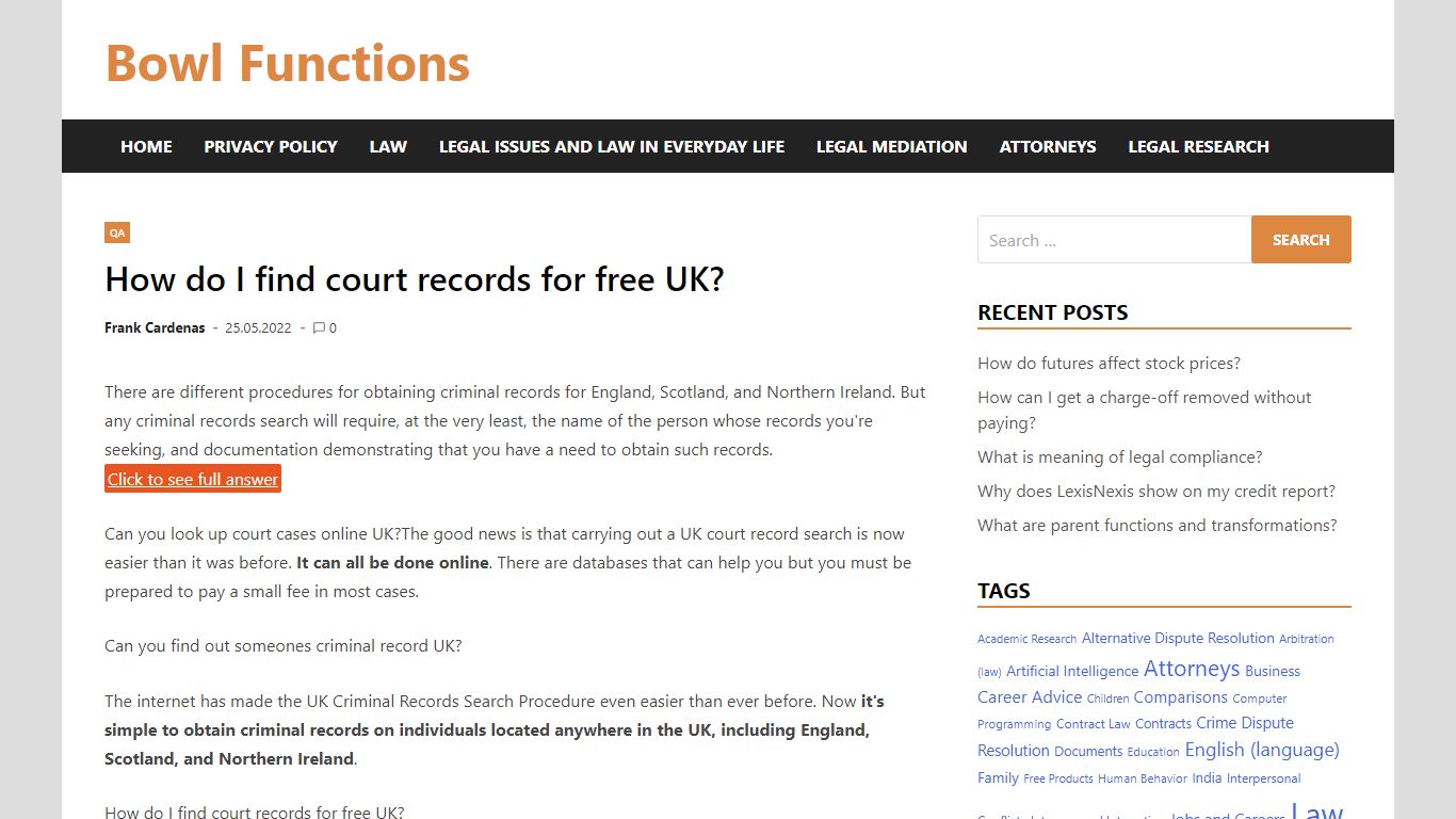 How do I find court records for free UK? - Bowl Functions