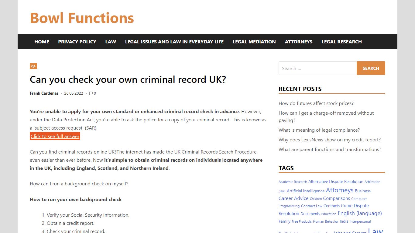 Can you check your own criminal record UK? - Bowl Functions